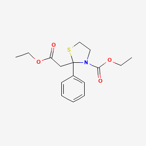 Ethyl 2-(2-ethoxy-2-oxoethyl)-2-phenyl-1,3-thiazolidine-3-carboxylate