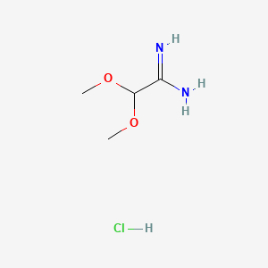 molecular formula C4H11ClN2O2 B14006544 2,2-Dimethoxyacetimidamide hydrochloride 