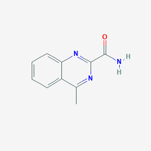 molecular formula C10H9N3O B14006545 4-Methylquinazoline-2-carboxamide CAS No. 13535-92-7