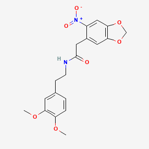 n-[2-(3,4-Dimethoxyphenyl)ethyl]-2-(6-nitro-1,3-benzodioxol-5-yl)acetamide