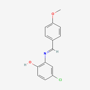 4-Chloro-2-{(E)-[(4-methoxyphenyl)methylidene]amino}phenol