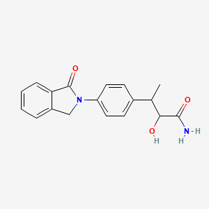 2-hydroxy-3-[4-(3-oxo-1H-isoindol-2-yl)phenyl]butanamide