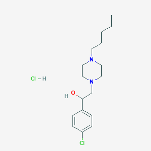 1-(4-Chlorophenyl)-2-(4-pentylpiperazin-1-YL)ethanol hydrochloride