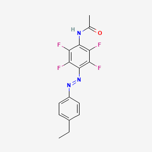 molecular formula C16H13F4N3O B14006647 N-[4-[(4-ethylphenyl)diazenyl]-2,3,5,6-tetrafluorophenyl]acetamide CAS No. 22955-62-0