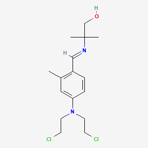 2-{[(e)-{4-[Bis(2-chloroethyl)amino]-2-methylphenyl}methylidene]amino}-2-methylpropan-1-ol