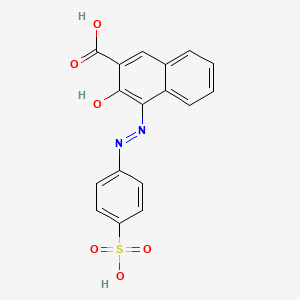 molecular formula C17H12N2O6S B14006678 3-Oxo-4-[(4-sulfophenyl)hydrazinylidene]naphthalene-2-carboxylic acid CAS No. 93327-14-1