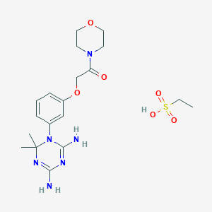 2-[3-(4,6-Diamino-2,2-dimethyl-1,3,5-triazin-1-yl)phenoxy]-1-morpholin-4-ylethanone;ethanesulfonic acid