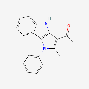 1-(2-Methyl-1-phenyl-1,4-dihydropyrrolo[3,2-b]indol-3-yl)ethan-1-one