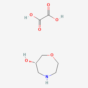 molecular formula C7H13NO6 B14006705 Oxalic acid (6S)-1,4-oxazepan-6-OL 