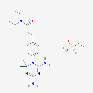 3-[4-(4,6-diamino-2,2-dimethyl-1,3,5-triazin-1-yl)phenyl]-N,N-diethylpropanamide;ethanesulfonic acid