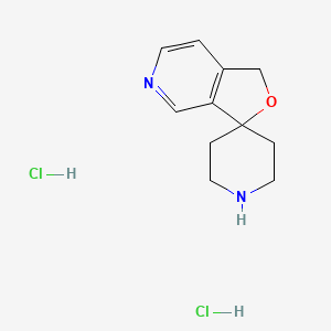 molecular formula C11H16Cl2N2O B1400672 1H-Spiro[furo[3,4-c]pyridine-3,4'-piperidine] dihydrochloride CAS No. 1017599-04-0