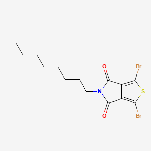 molecular formula C14H17Br2NO2S B1400674 1,3-Dibromo-5-octyl-4H-thieno[3,4-c]pyrrole-4,6(5H)-dione CAS No. 566939-58-0