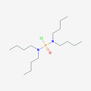 molecular formula C16H36ClN2OP B14006747 N-butyl-N-[chloro-(dibutylamino)phosphoryl]butan-1-amine CAS No. 40881-96-7