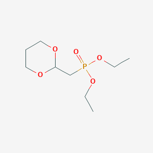 molecular formula C9H19O5P B14006752 2-(Diethoxyphosphorylmethyl)-1,3-dioxane CAS No. 67730-29-4