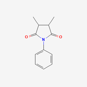 molecular formula C12H13NO2 B14006755 3,4-Dimethyl-1-phenylpyrrolidine-2,5-dione CAS No. 35393-95-4