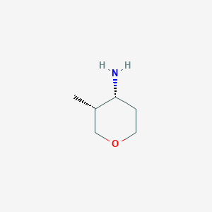 molecular formula C6H13NO B1400678 (3R,4R)-3-甲基四氢-2H-吡喃-4-胺 CAS No. 693245-60-2