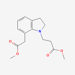 Methyl 3-[7-(2-methoxy-2-oxoethyl)-2,3-dihydro-1h-indol-1-yl]propanoate