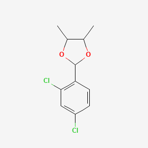 molecular formula C11H12Cl2O2 B14006799 2-(2,4-Dichlorophenyl)-4,5-dimethyl-1,3-dioxolane CAS No. 5436-70-4