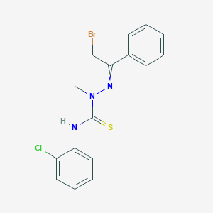 N1-(2-chlorophenyl)-2-(2-bromo-1-phenylethylidene)-1-methylhydrazine-1-carbothioamide