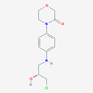 molecular formula C13H17ClN2O3 B1400682 4-[4-(N-(3-chloro-(2R)-2-hydroxy-1-propyl)amino)phenyl]morpholin-3-one CAS No. 1252018-10-2