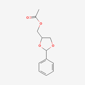 molecular formula C12H14O4 B14006826 (2-Phenyl-1,3-dioxolan-4-yl)methyl acetate CAS No. 4141-34-8