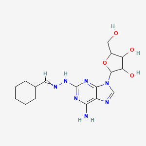 molecular formula C17H25N7O4 B14006851 Mre 0470; sha 174; sha 211; wrc 0470 