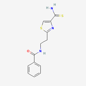 N-[2-(4-carbamothioyl-1,3-thiazol-2-yl)ethyl]benzamide