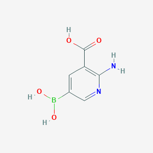 molecular formula C6H7BN2O4 B14006861 2-Amino-5-borononicotinic acid 