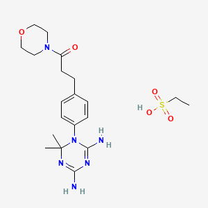 3-[4-(4,6-Diamino-2,2-dimethyl-1,3,5-triazin-1-yl)phenyl]-1-morpholin-4-ylpropan-1-one;ethanesulfonic acid