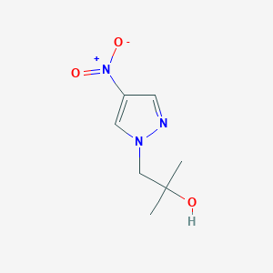 molecular formula C7H11N3O3 B1400689 2-Methyl-1-(4-nitro-1H-pyrazol-1-yl)propan-2-ol CAS No. 1182917-01-6