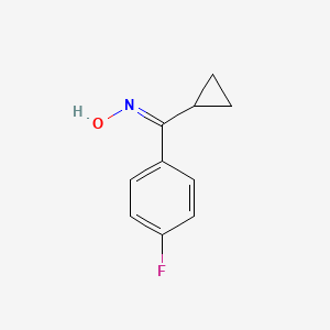 molecular formula C10H10FNO B14006892 (1E)-Cyclopropyl(4-fluorophenyl)methanone oxime CAS No. 73756-91-9