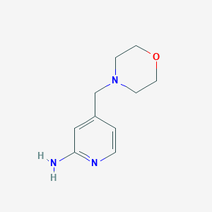 molecular formula C10H15N3O B14006896 4-(4-morpholinylmethyl)-2-Pyridinamine 