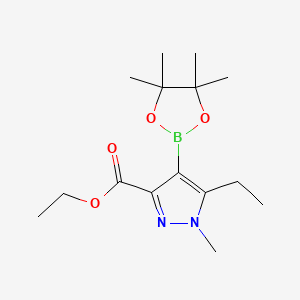 molecular formula C15H25BN2O4 B14006930 (3-(ethoxycarbonyl)-5-ethyl-1-methyl-1H-pyrazol-4-yl)boronic acid 