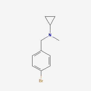 molecular formula C11H14BrN B1400695 N-[(4-bromophenyl)methyl]-N-methylcyclopropanamine CAS No. 1089130-77-7