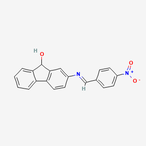 2-{[(e)-(4-Nitrophenyl)methylidene]amino}-9h-fluoren-9-ol