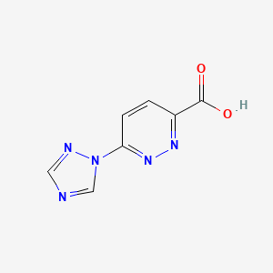 molecular formula C7H5N5O2 B1400697 6-(1H-1,2,4-triazol-1-yl)pyridazine-3-carboxylic acid CAS No. 1179694-12-2
