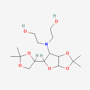 2-[[5-(2,2-Dimethyl-1,3-dioxolan-4-yl)-2,2-dimethyl-3a,5,6,6a-tetrahydrofuro[2,3-d][1,3]dioxol-6-yl]-(2-hydroxyethyl)amino]ethanol