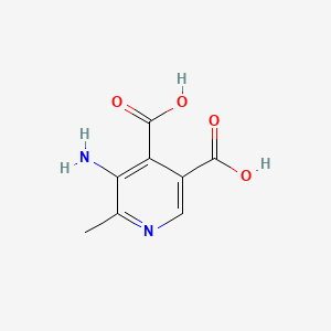 molecular formula C8H8N2O4 B14006996 5-Amino-6-methylpyridine-3,4-dicarboxylic acid CAS No. 5442-82-0