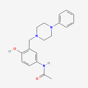 N-[4-hydroxy-3-[(4-phenylpiperazin-1-yl)methyl]phenyl]acetamide