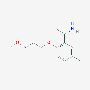 molecular formula C13H21NO2 B1400701 1-[2-(3-Methoxypropoxy)-5-methylphenyl]-ethylamine CAS No. 1179076-17-5