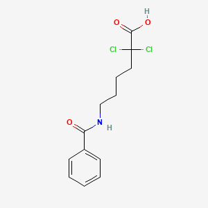 6-(Benzoylamino)-2,2-dichlorohexanoic acid