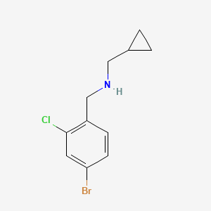 molecular formula C11H13BrClN B1400702 (4-Bromo-2-chloro-benzyl)-cyclopropylmethyl-amine CAS No. 1183965-54-9