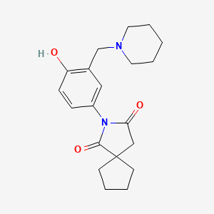 2-{4-Hydroxy-3-[(piperidin-1-yl)methyl]phenyl}-2-azaspiro[4.4]nonane-1,3-dione