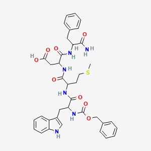 molecular formula C37H42N6O8S B14007046 Cbz-L-Trp-L-Met-L-Asp-L-Phe-NH2 