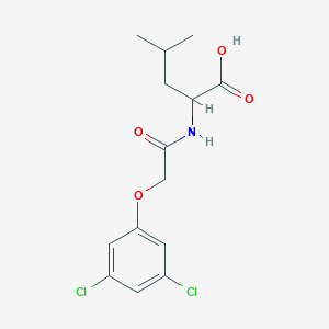 molecular formula C14H17Cl2NO4 B14007063 2-[[2-(3,5-Dichlorophenoxy)acetyl]amino]-4-methyl-pentanoic acid CAS No. 7404-59-3