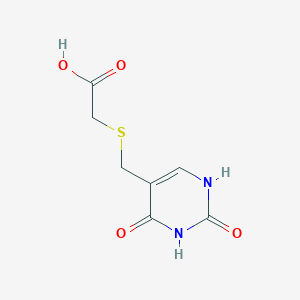 {[(2,4-Dioxo-1,2,3,4-tetrahydropyrimidin-5-yl)methyl]sulfanyl}acetic acid