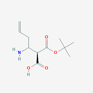 molecular formula C11H19NO4 B14007071 (2R)-3-amino-2-[(2-methylpropan-2-yl)oxycarbonyl]hex-5-enoic acid 