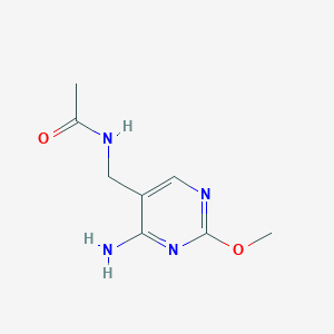 molecular formula C8H12N4O2 B14007093 N-[(4-amino-2-methoxy-pyrimidin-5-yl)methyl]acetamide CAS No. 6965-09-9