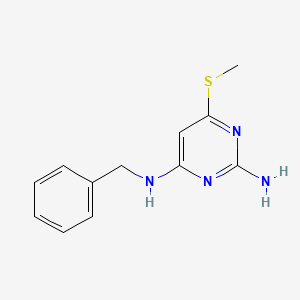 molecular formula C12H14N4S B14007104 N~4~-Benzyl-6-(methylsulfanyl)pyrimidine-2,4-diamine CAS No. 91769-84-5