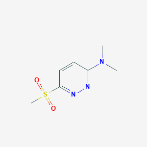 molecular formula C7H11N3O2S B14007116 6-(Methanesulfonyl)-N,N-dimethylpyridazin-3-amine CAS No. 90008-69-8